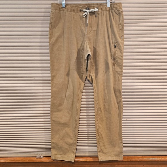 Vuori Other - Vuori Ripstop Climber Pants Mens XL Tan Khaki Stretch Elastic Waist V412